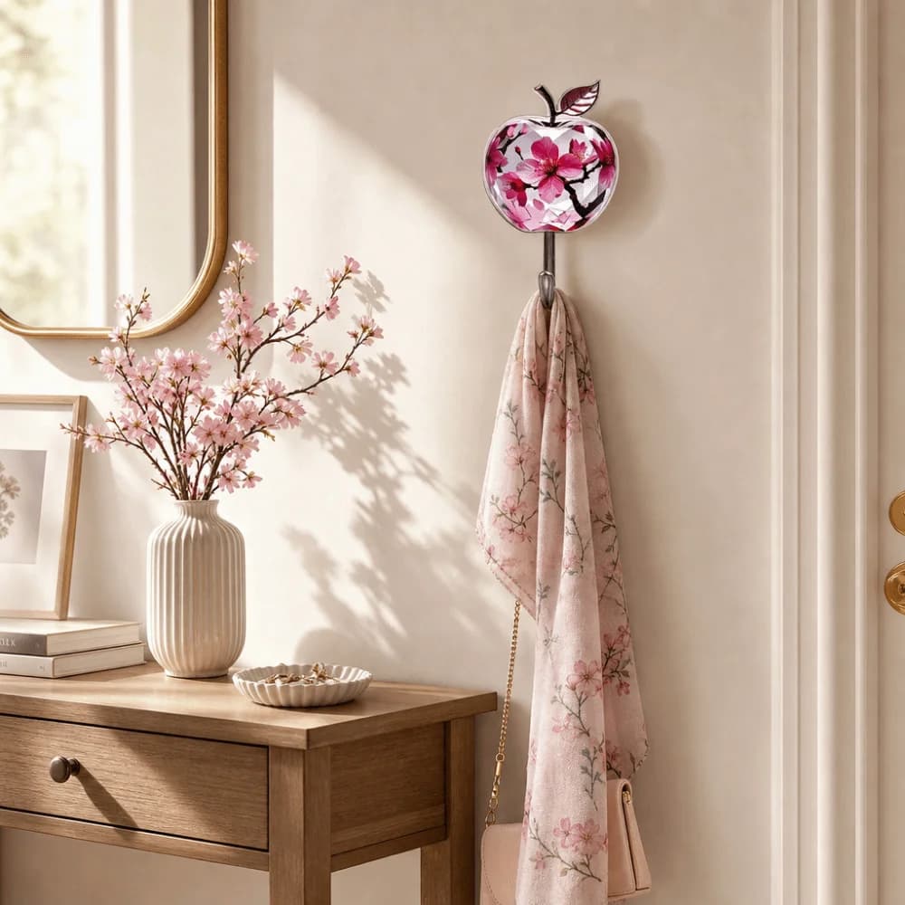 5 Pcs Funny 2D Flat Self-Adhesive Hook Cute Animal Acrylic Decorative Wall Hooks Hanging Storage Auxiliary Hook Kitchen Decor