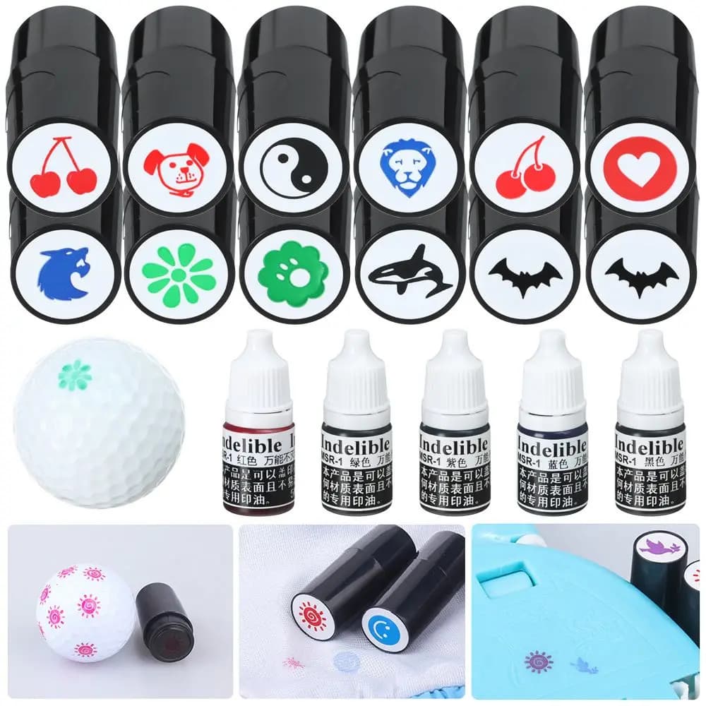 High Quality Plastic Golfer Gift Golf Stamp Marker Golf Accessories Mark Seal Golf Ball Stamper