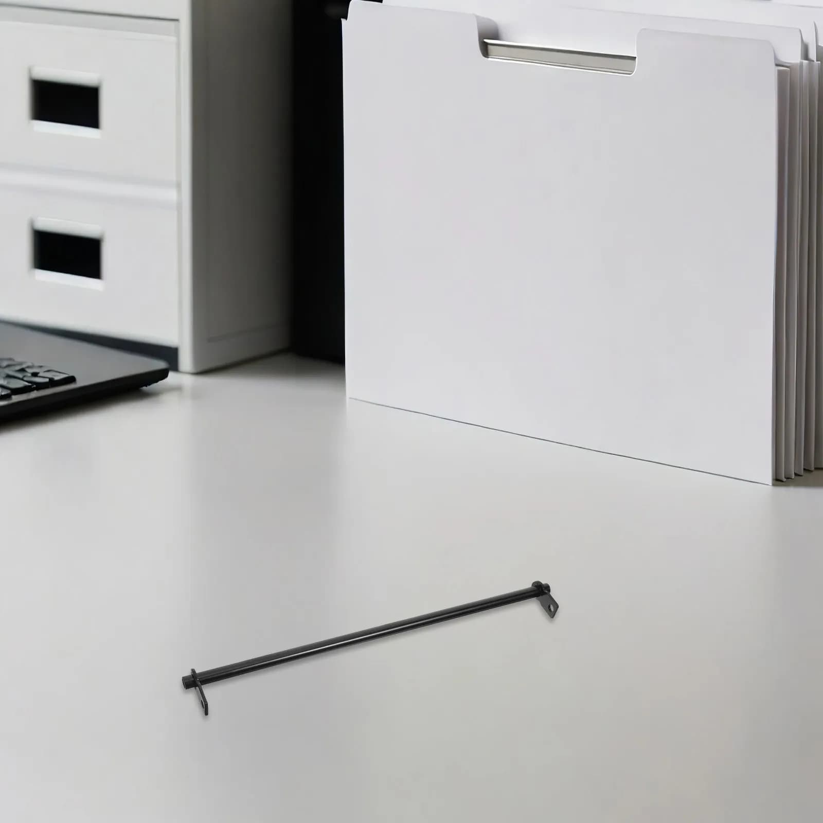 5Pcs Hanging File Folder Double-Ended Metal Rails Replacement Rods for Document Filing Cabinet Office Desk Drawer Organizer