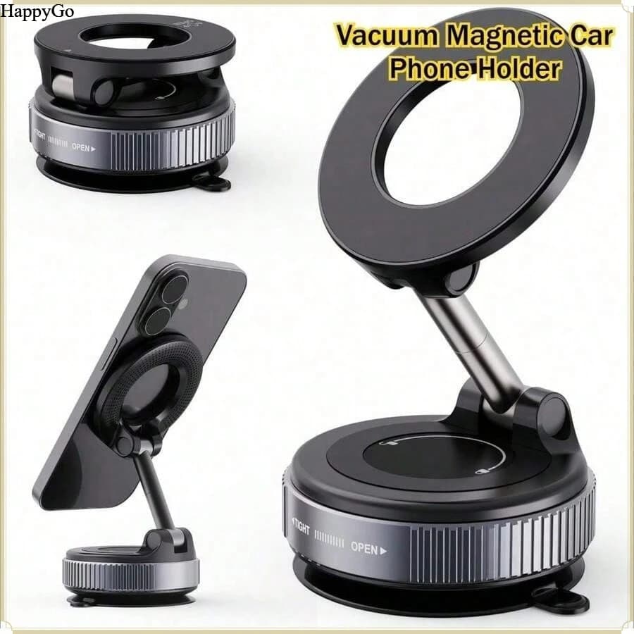 2026 Upgraded Vacuum Magnetic Car Phone Holder 360° Reinforced 96LBS Ultra Suction Cup Phone Mount For MagSafe Cell Phone Holders For Your Car/Gym/Mirror Mount For IPhone & Android