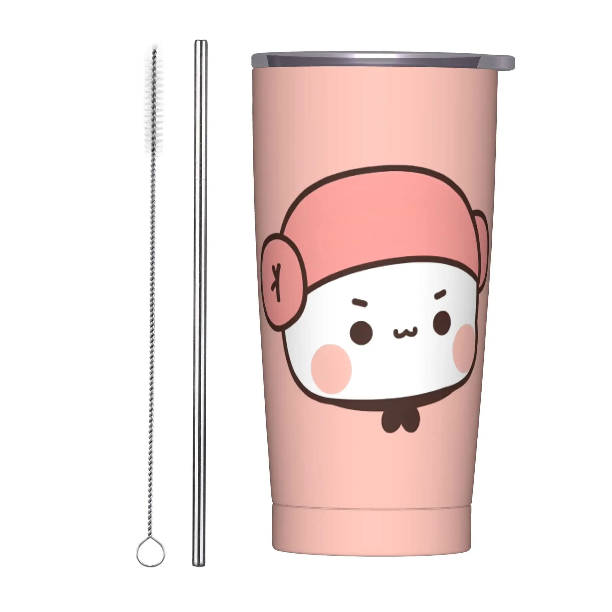 Borraccia Termica Bubu Yier Beer Cartoon, Tazza da Viaggio Isolante Sottovuoto, Borraccia Termica Anti-goccia per Esterni, 20oz