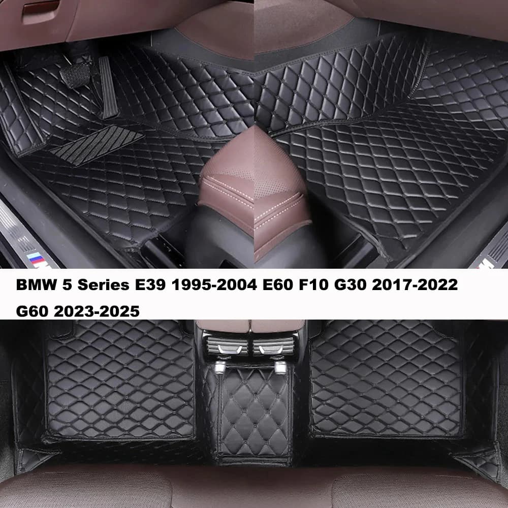 3 piece full cover custom car mats for BMW Series 5 E39 1995-2004 E60 F10 G30 2017-2022 G60 2023-2025 Car accessories