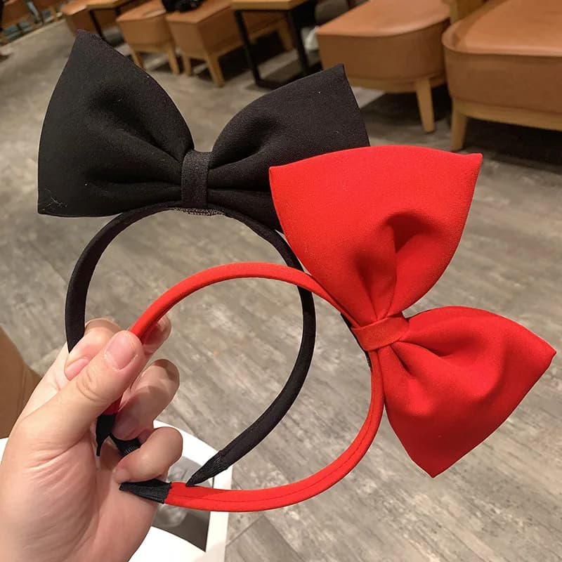 Fascia per capelli con fiocco grande rosso per ragazze carine Biancaneve Puntelli cosplay Copricapo per bambini Cerchietto per capelli Fascia per capelli da principessa