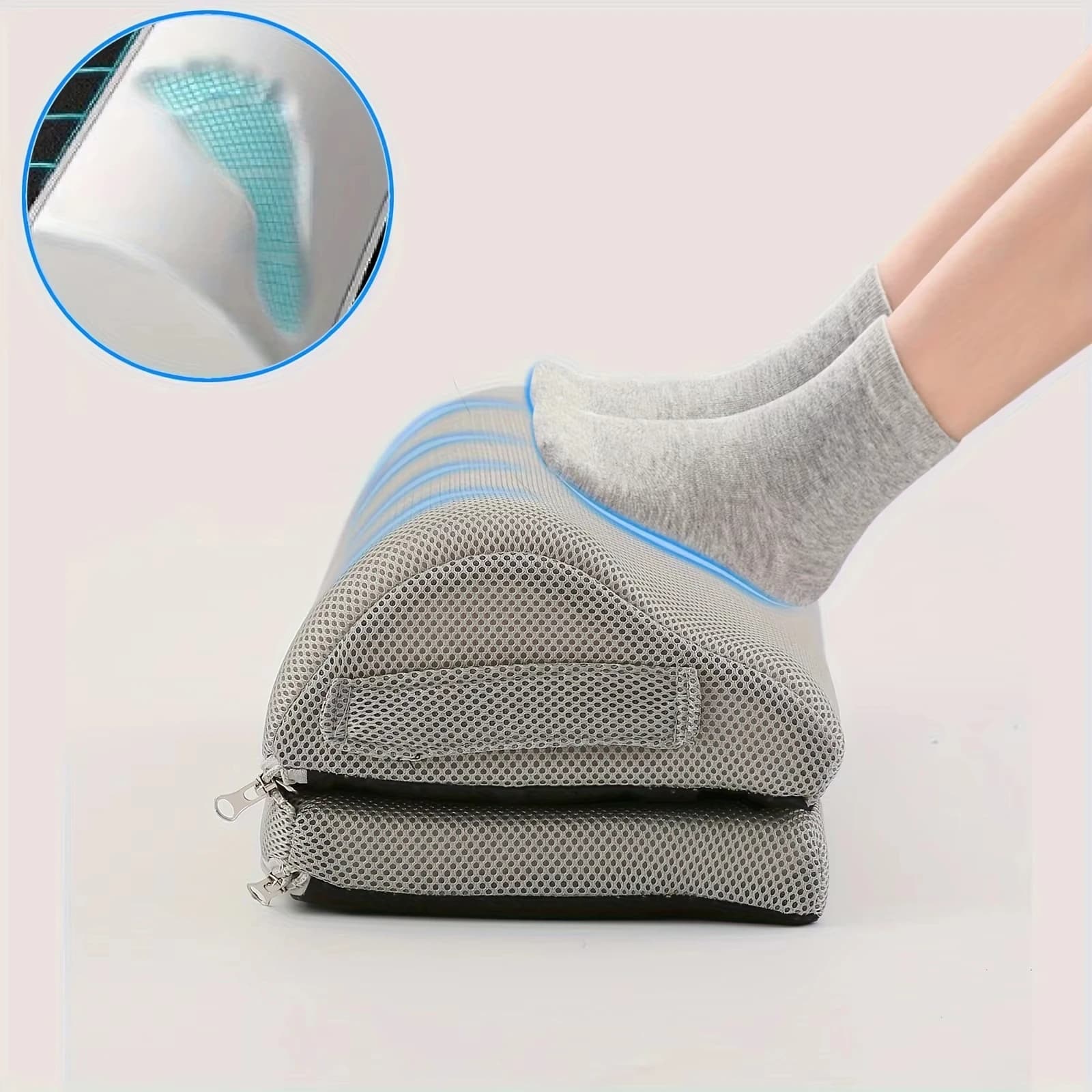 Cuscino poggiapiedi con copertura lavabile rimovibile - Poggiapiedi ergonomico sotto il banco da lavoro per ufficio e casa