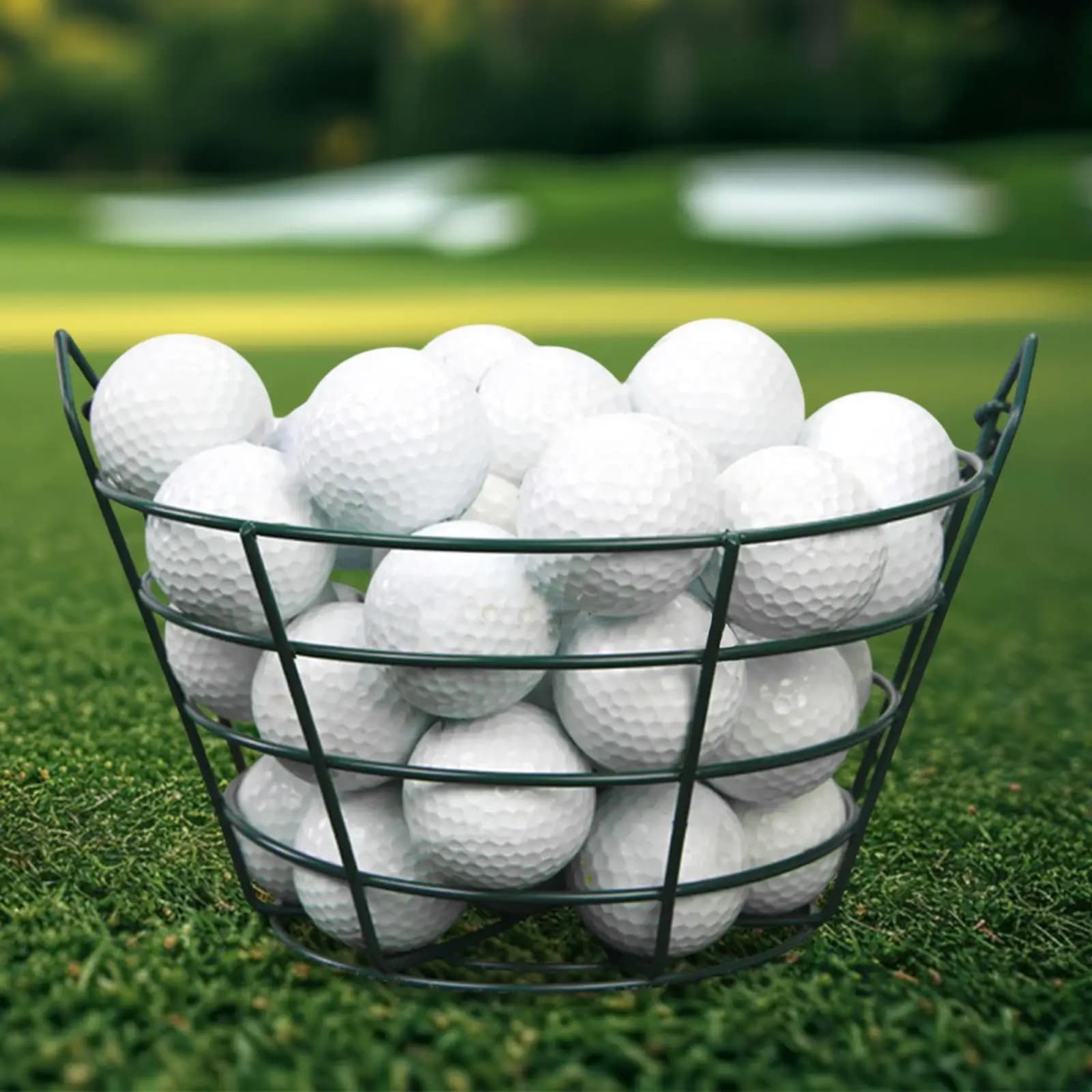 Golf Ball Basket Portable Iron Organizer 30 Ball Storage Holder Golf Gadgets for School Course or Home Use