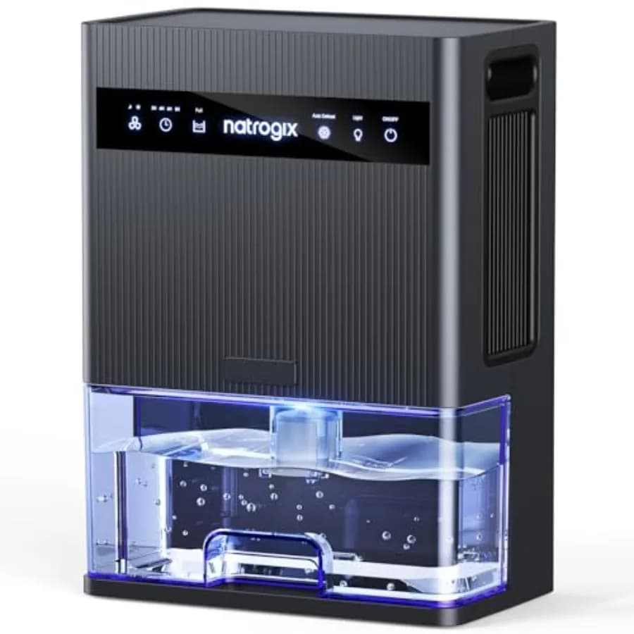 Deumidificatore con serbatoio d'acqua da 106 OZ per la casa, deumidificatore silenzioso da 1000 piedi quadrati per seminterrato, bagno, camera da letto, camper con timer di spegnimento automatico