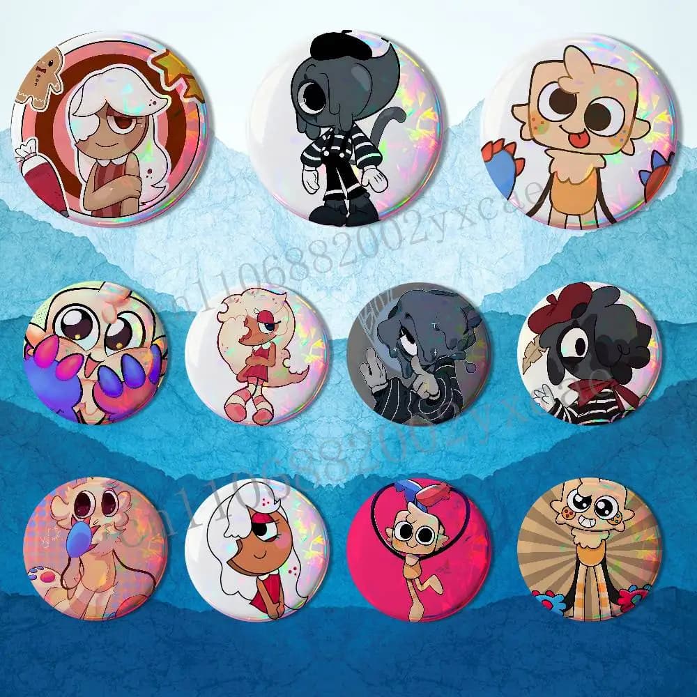 Ginger Blot Goob Dandys World Badges Badges On Backpack Jacket Cartoon Round Brooches Acrylic Button Pins Collection Gifts