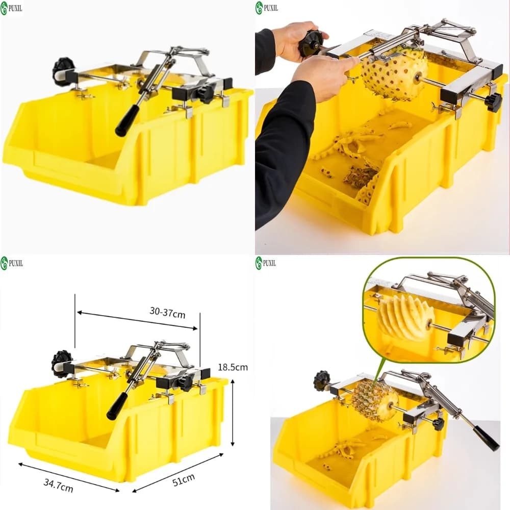 Raschietto Commerciale per Frutta, Coltello per Rimuovere il Cuore dell'Ananas, Utensile da Cucina Manuale con Lama in Acciaio Inossidabile per Hainan