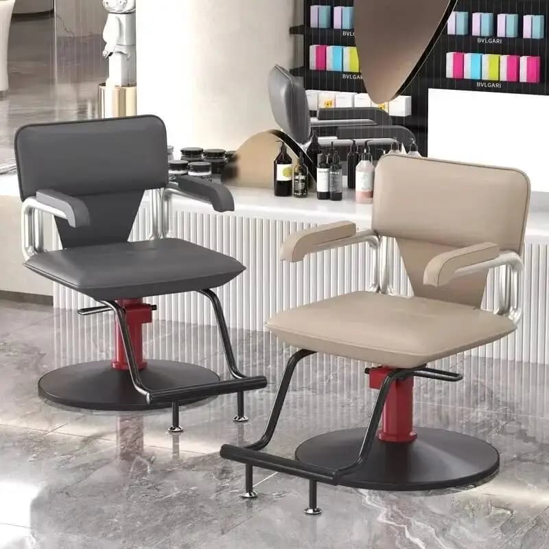 Classic Men's Barbiere Armchair with Custom Poggiapiedi, Economic Minimalist Chair with Cushion, Furniture for Salone