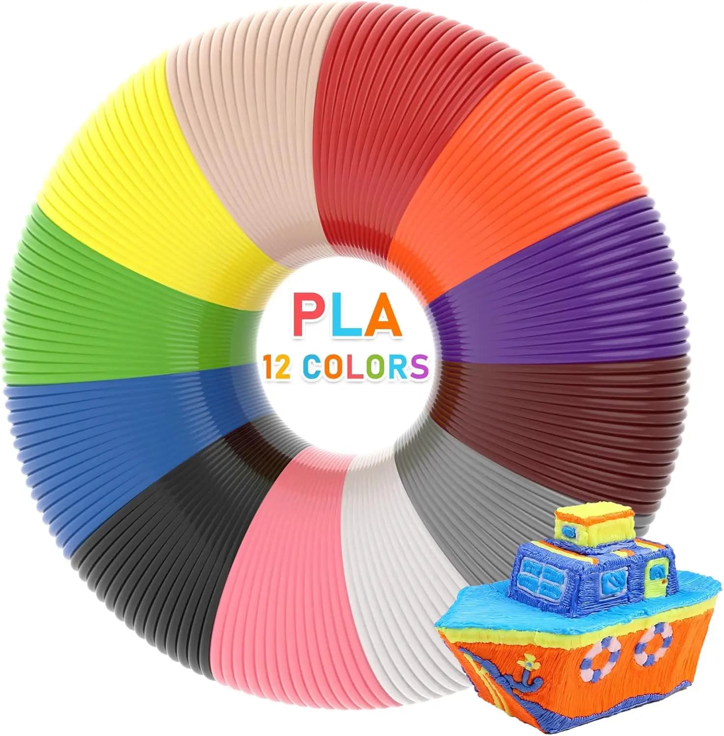 12 Colors 3D Pen Filament Filament PLA 1,75 mm 3D Pen Filament Every 3M Color, 3D Printing Material PLA Filament Total 36M