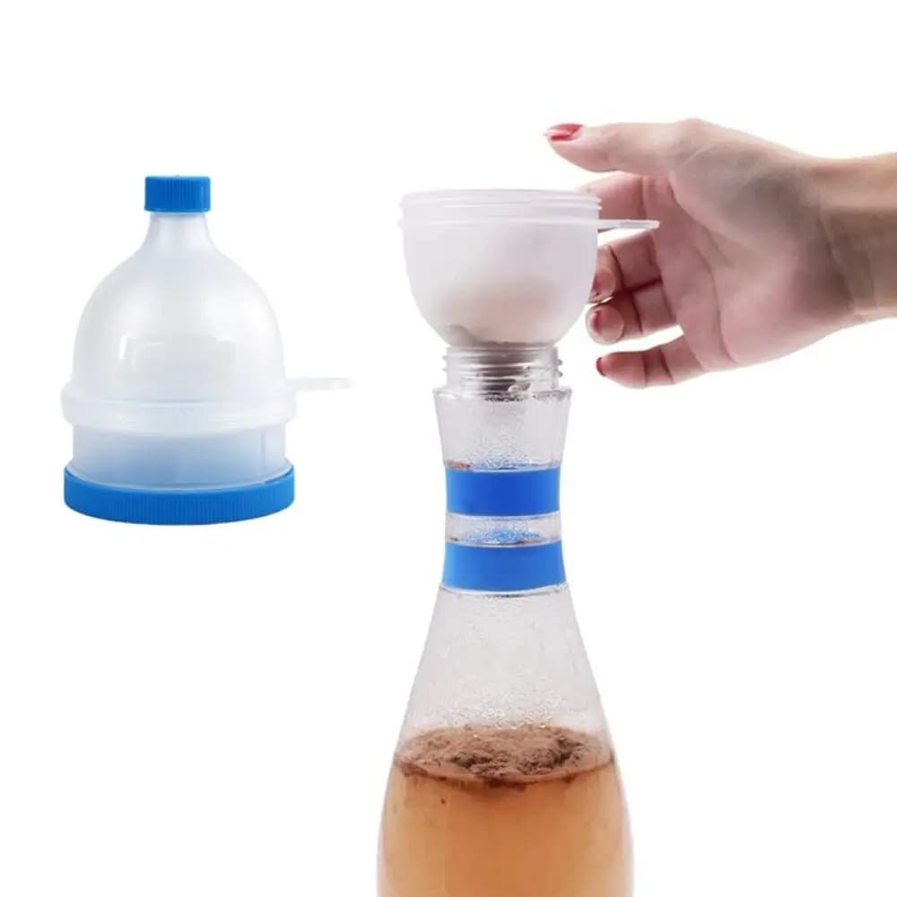 Funnel for protein powder 2 in 1 2 layers 70ml of protein powder Shaking Bottle container for outdoor plastic powder protein