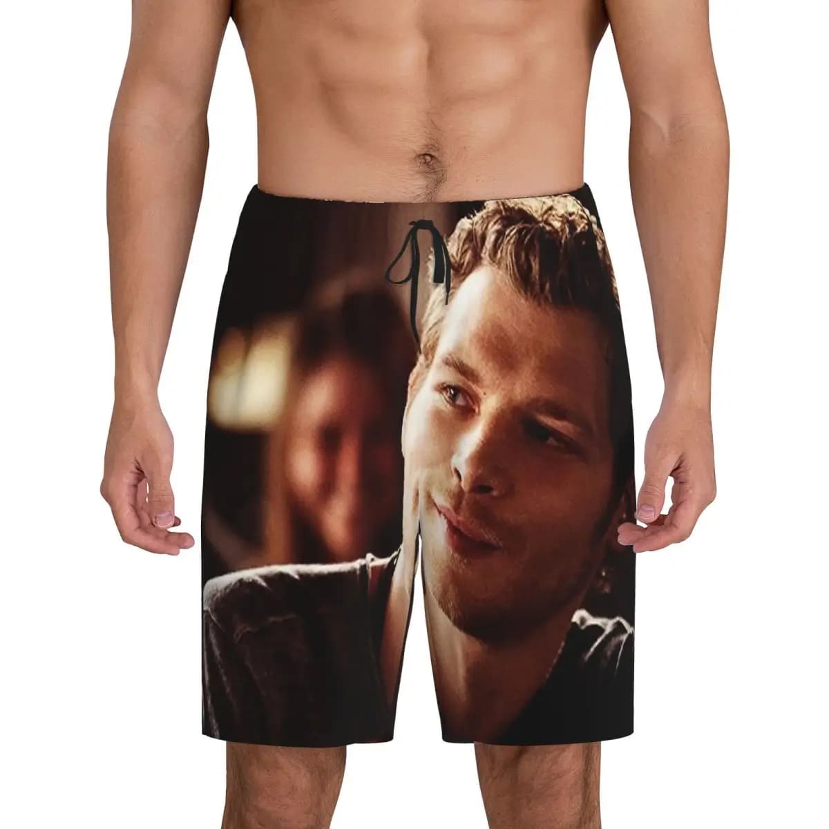 Pantaloncini da pigiama corti personalizzati Klaus Mikaelson da uomo, pantaloncini da notte, pantaloncini da casa, pantaloni per dormire