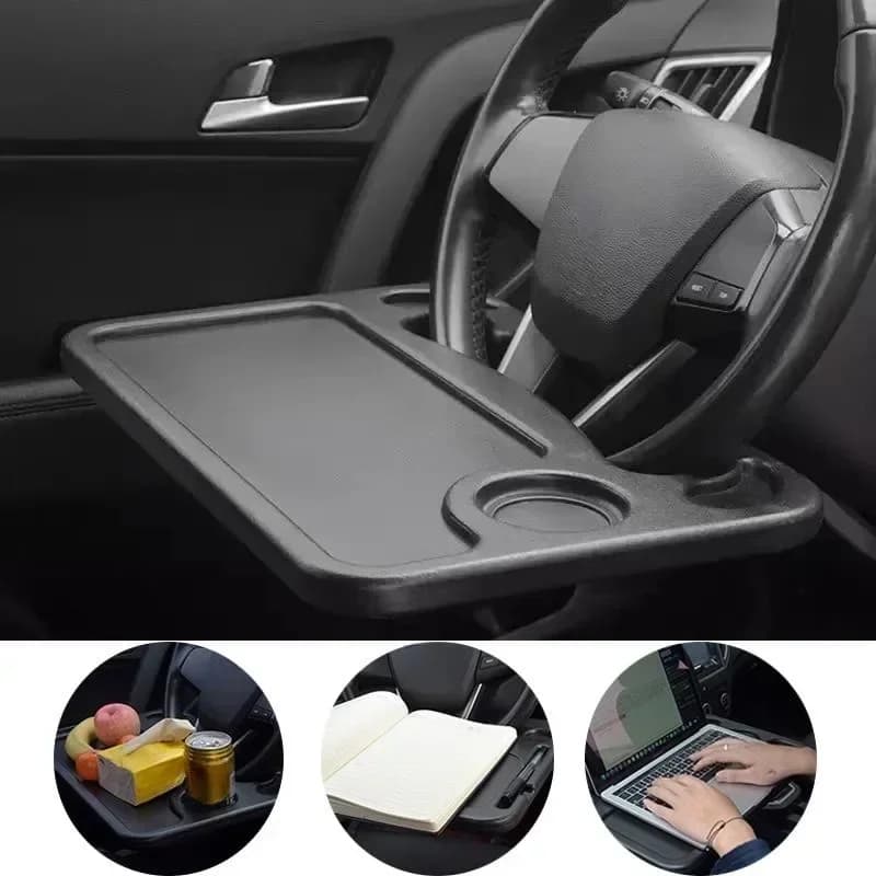 Tavolino Portatile Multifunzione per Auto, Supporto per Laptop, Carrello da Lavoro, Vassoio per Bevande e Cibo