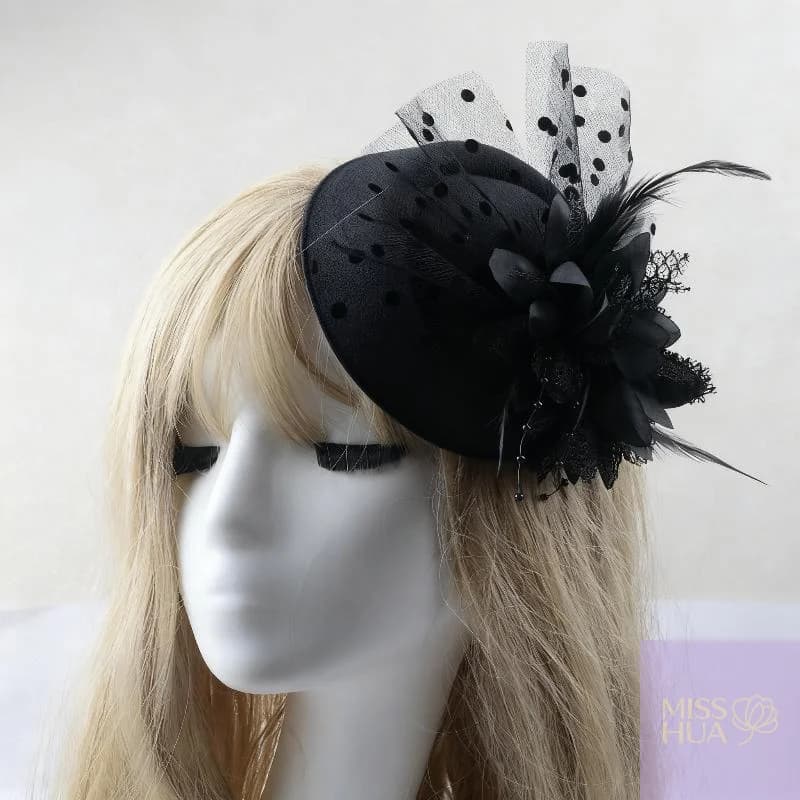 2025 NEW HUA Black Pearl Flower Hair Clips Hat Artificial Knife Wallet For Women Stylish formal hat Accessories HUA HUA Jewelry