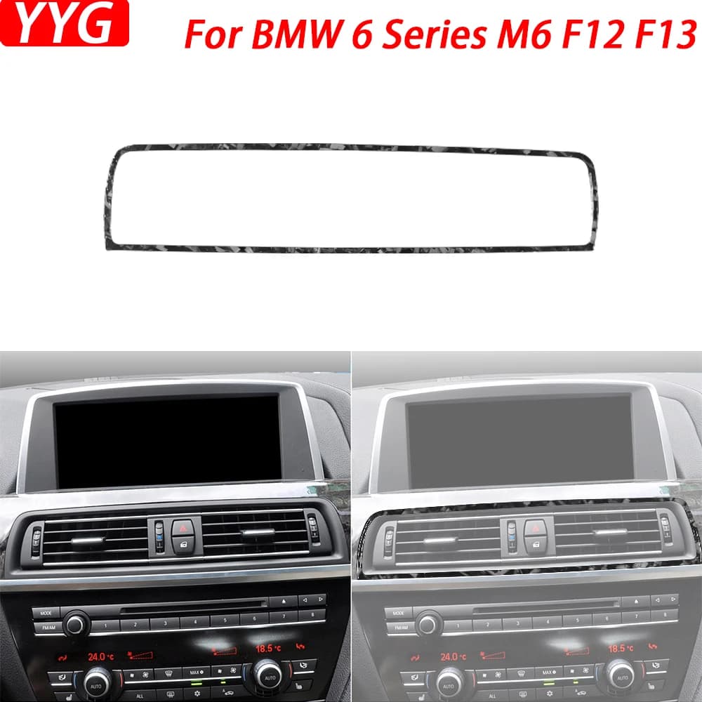 For BMW 6 Series M6 F12 F13 F06 2011-2018 M Sport Forged Carbon Fiber Air Outlet Frame Panel Trim Cover Car Accessories Sticker