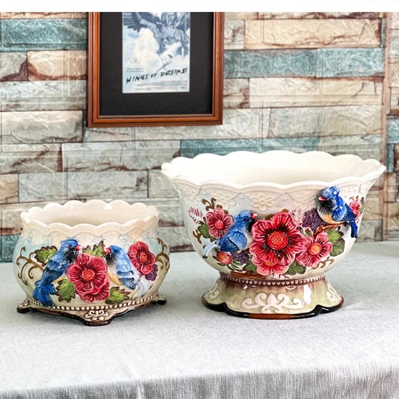 Magpie azalea ceramic Dried bread room decoration accessories