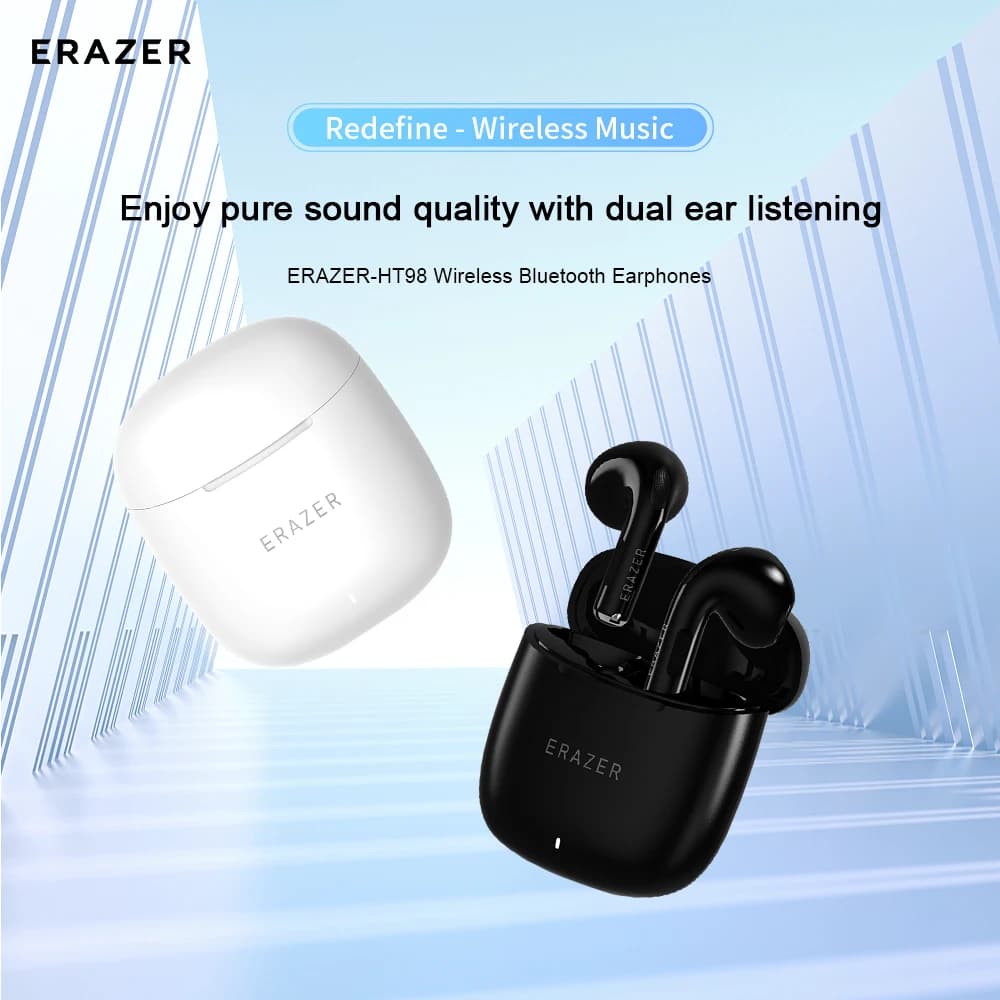 Lenovo Wireless Bluetooth Earbuds Smart Call Noise Reduction Earphones 300mAh Strong Battery Life Low Latency Headphones HT98