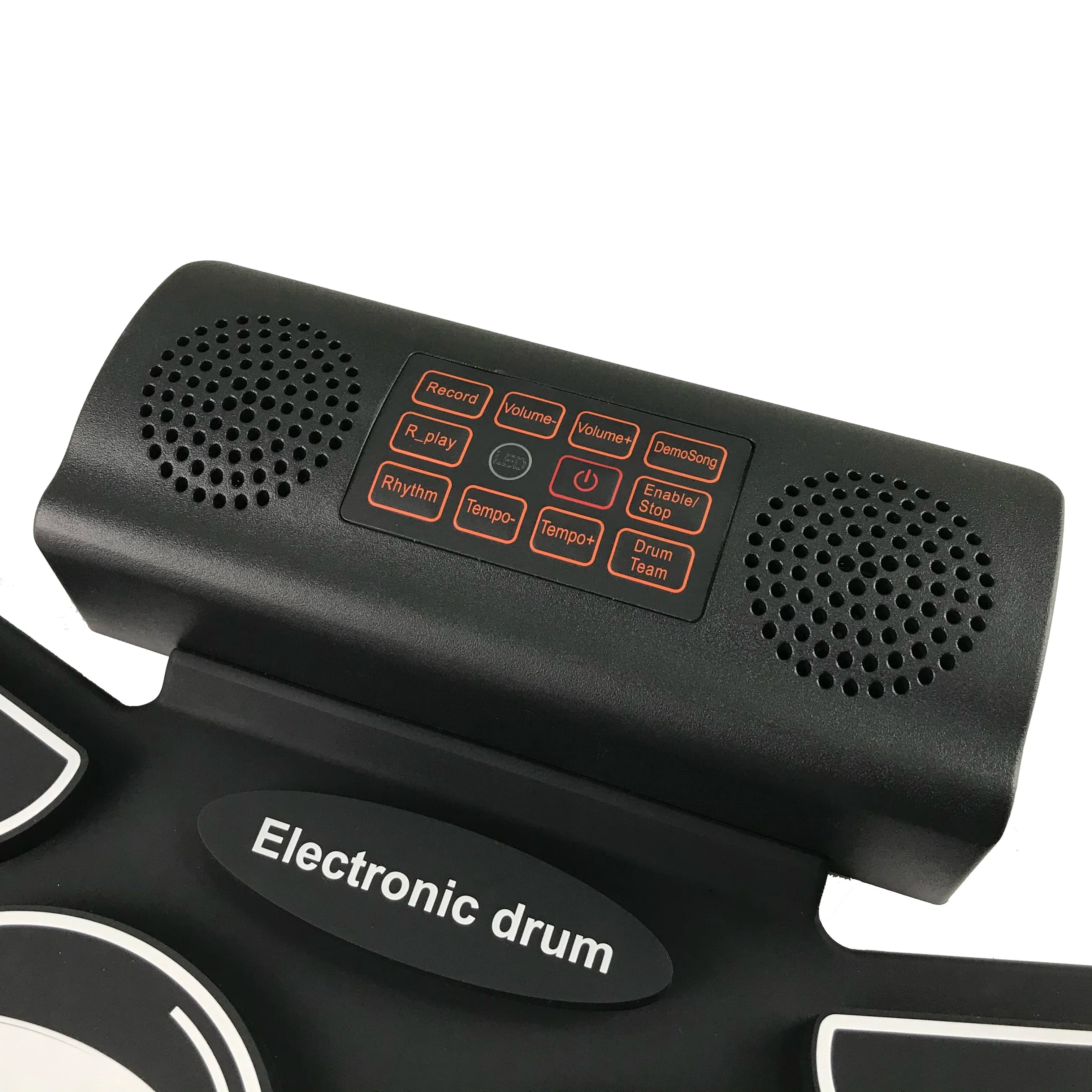 Roll Up Drum Pad Pannello di controllo batteria elettronica multifunzionale con pedale e batteria 2 altoparlanti integrati