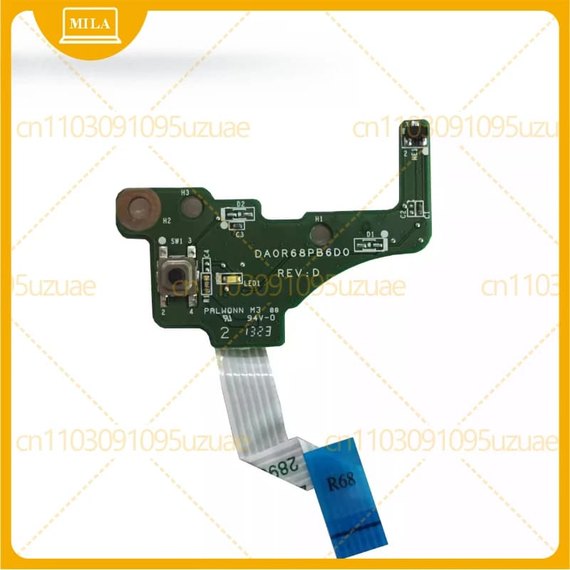2 pezzi per HP Pavilion 17-e 15-e 720673-001 Pulsante di accensione/spegnimento Scheda interruttore di accensione/spegnimento DA0R68PB6D0 con cavo