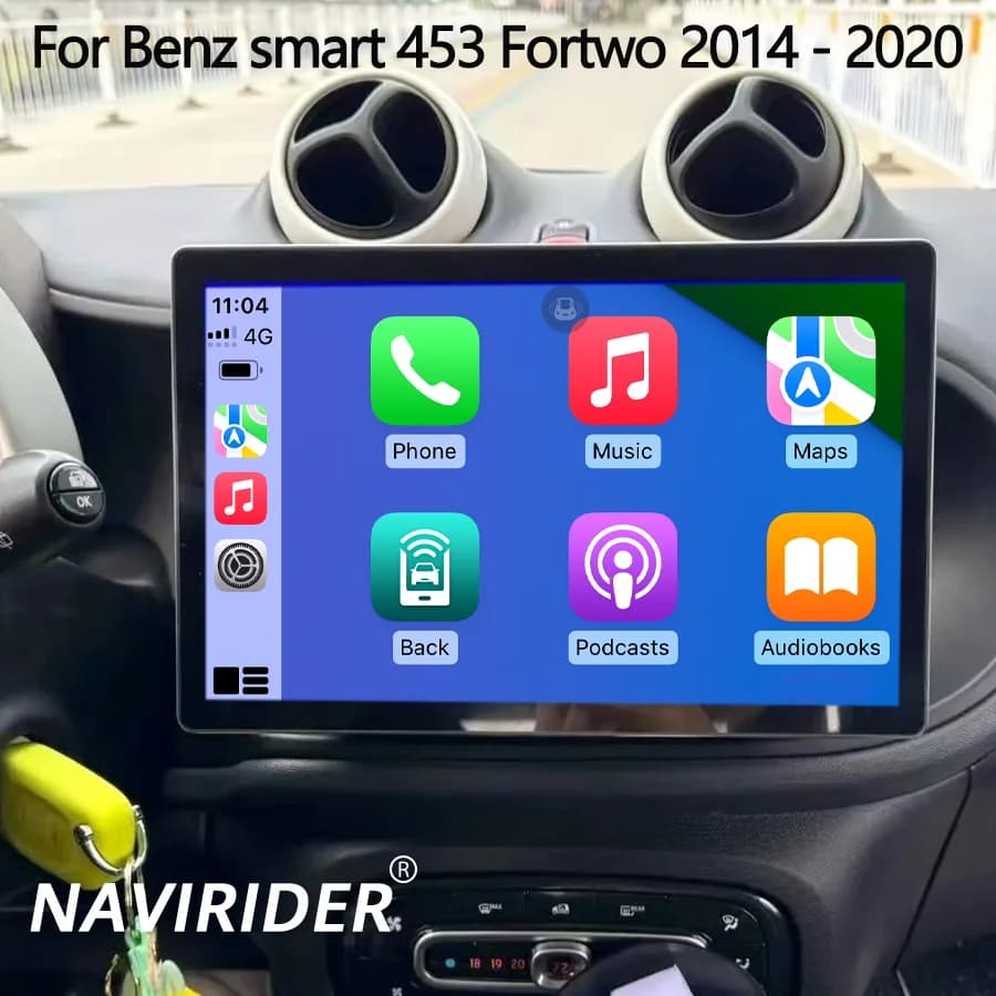 Schermo da 13,3 Pollici per Benz Smart 453 Fortwo 2014 - 2020 Radio Multimediale per Auto Navigazione GPS Bluetooth Android Auto Carplay LHD RHD