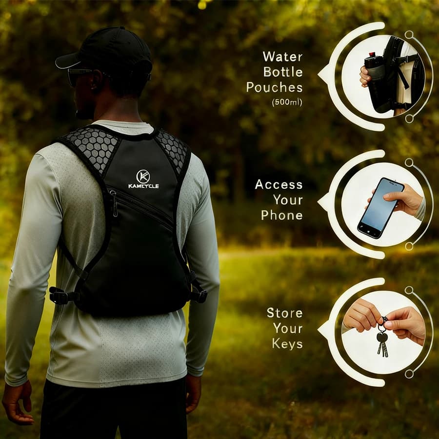 Running vest with Backpack Lightweight Hydrating for Men and Women, Backpack Hydrating for Marathon, Trail, Cycling