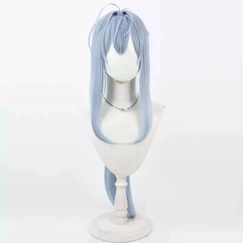 Nikke: Parrucca cosplay con ancoraggio della dea della vittoria, lunga 80 cm, coda di cavallo azzurra, capelli sintetici resistenti al calore, carnevale di Halloween;3,v