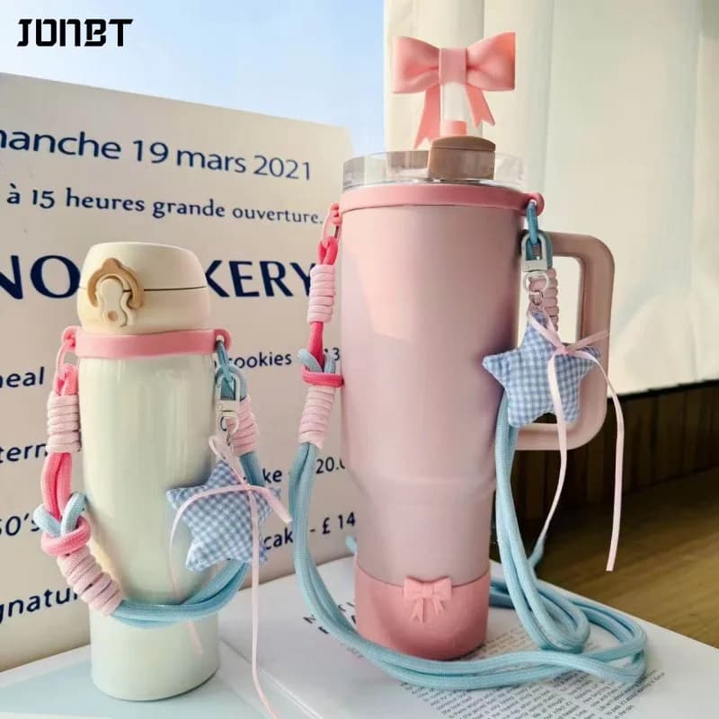 Cinturino Intrecciato Carino per Tazza d'Acqua, Laccetto Universale per Stanley Tumbler, Accessorio Adatto per Bocche di Tazze da 6-10cm