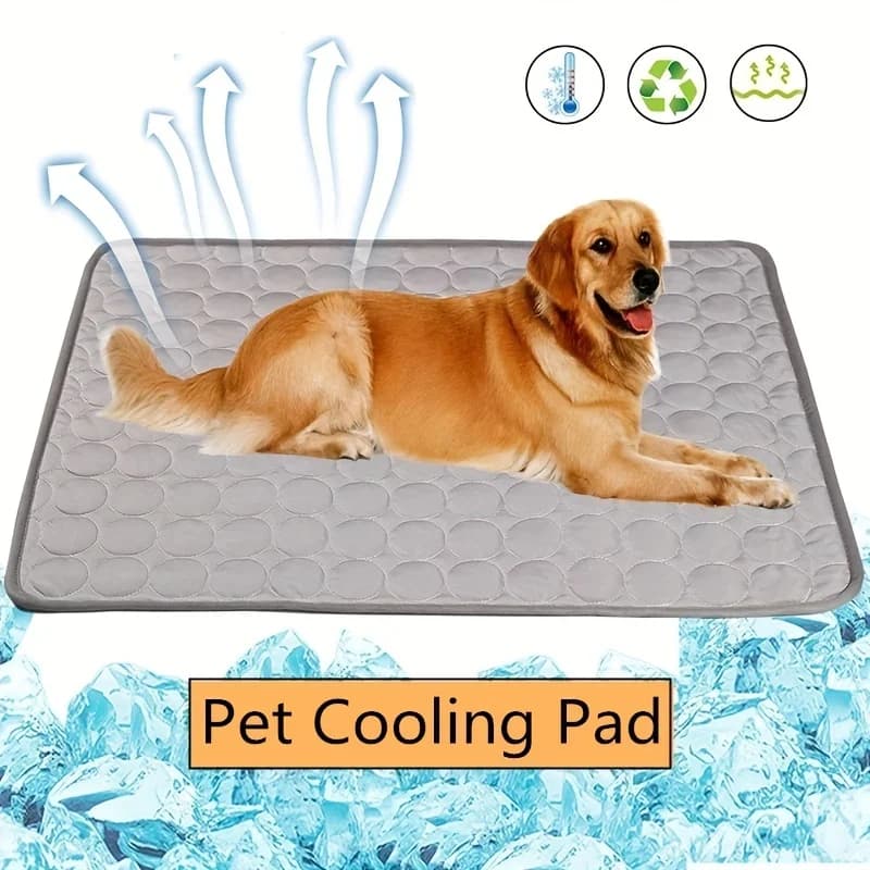 Tappetino per animali domestici auto-raffreddante traspirante da 40 pollici per cani e gatti - Comodo materassino estivo con tecnologia Ice Silk
