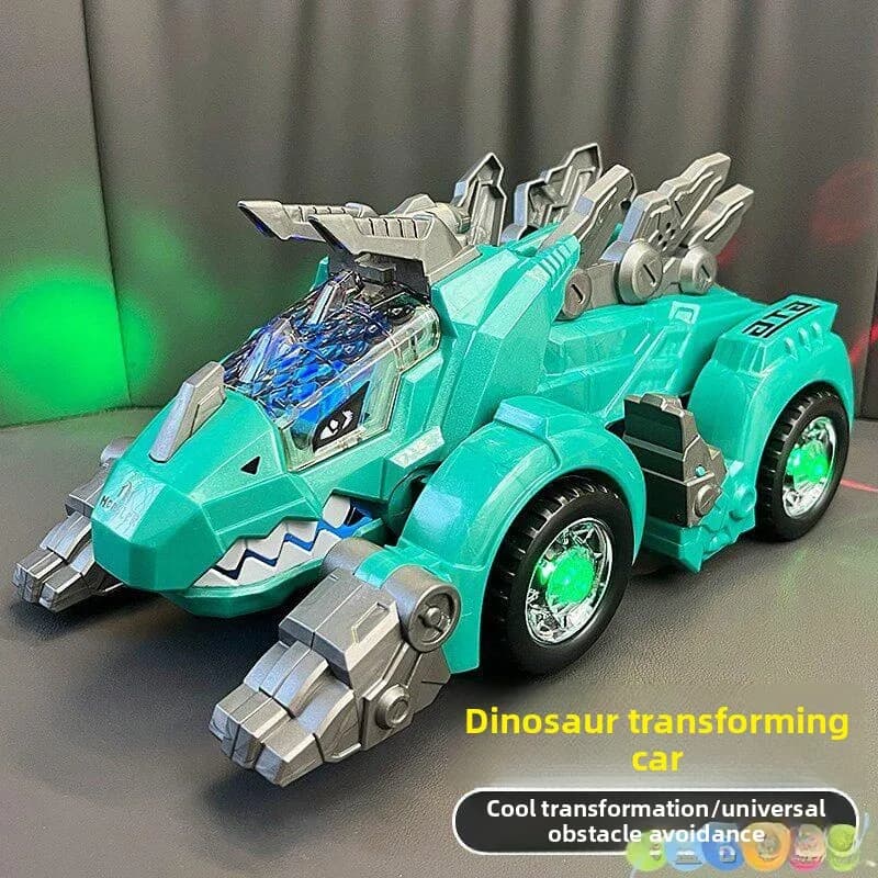 Giocattolo per Bambini Dinosauro Trasformabile in Auto, Regalo Educativo per lo Sviluppo dell'Intelligenza, Blocchi da Costruzione per Ragazzi, Accessori per Piastrelle Magnetiche