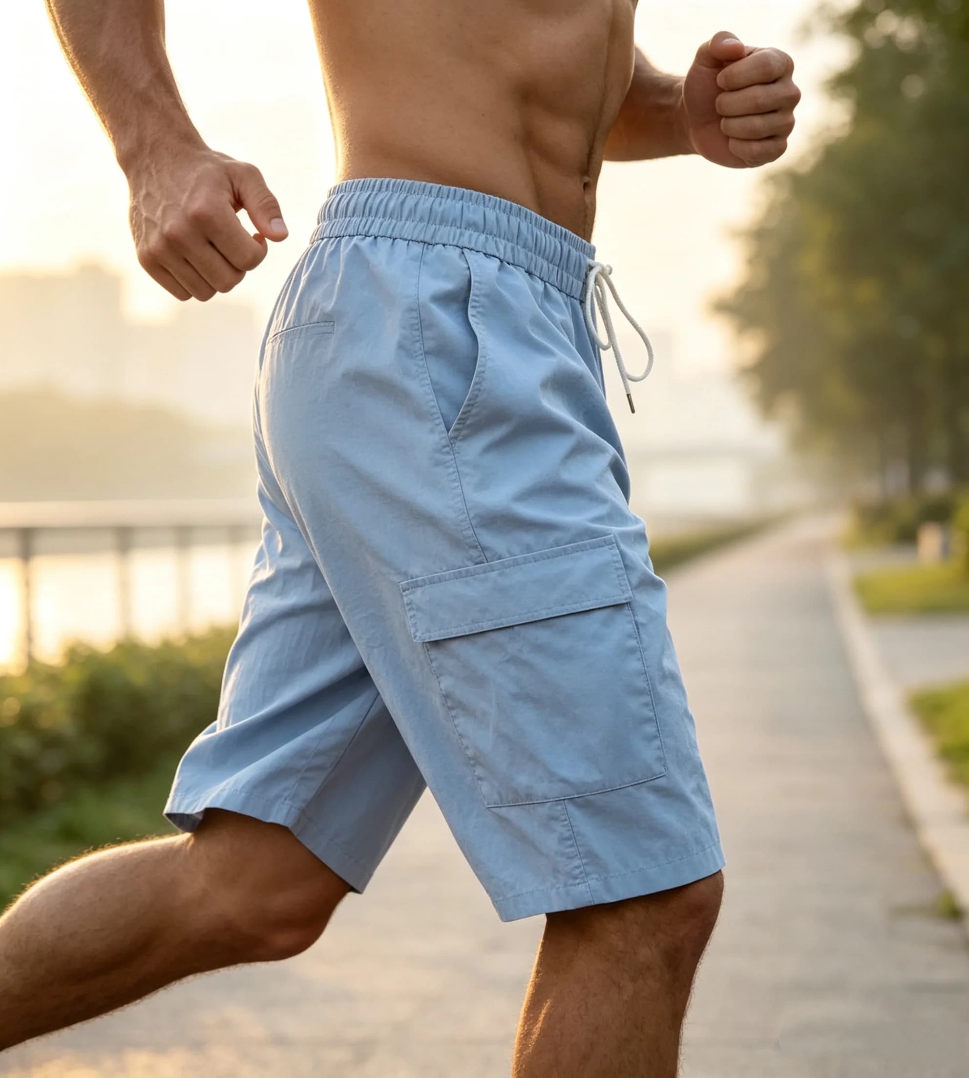 Casual Cargo Shorts Multi‑Pocket Workwear Shorts, Casual Sports Fitness, Lightweight, Loose Fit, Sweat‑absorbent and Breathable
