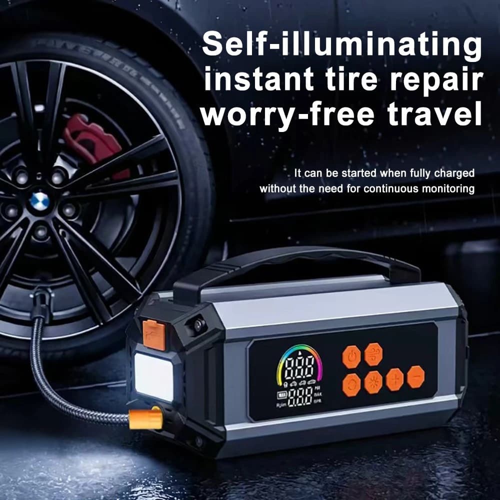 Cordless Portable Car Tire Inflator Large Capacity Battery