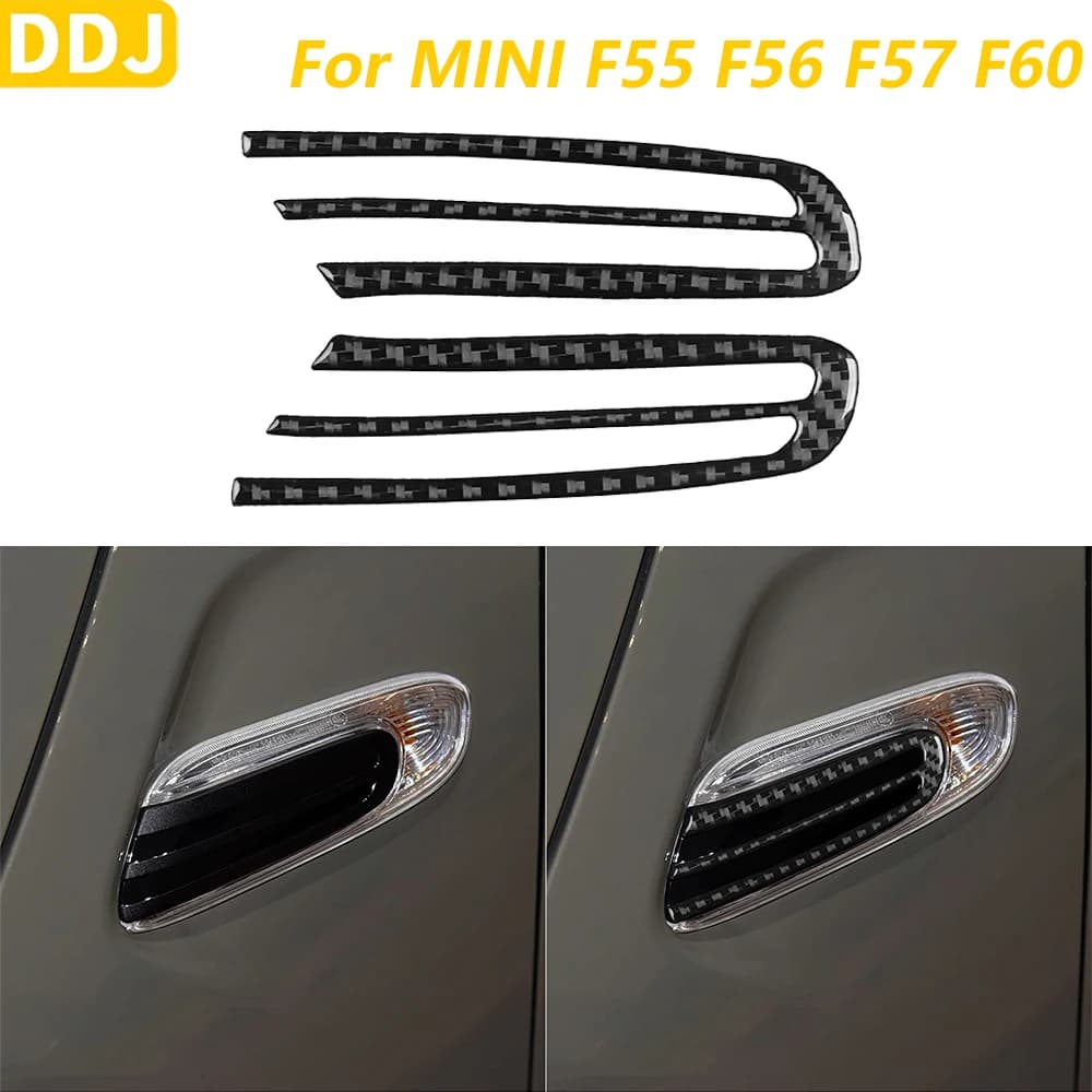 Copertura Decorativa per Pannello Indicatore di Direzione Laterale in Fibra di Carbonio Morbida per MINI F55 F56 F57 F60 2014-2020 Accessori Interni