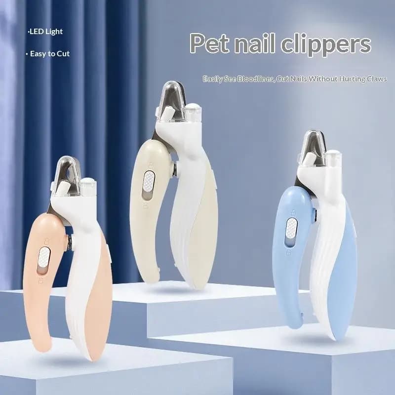Professional Pet Nail Clippers With Led Light For Cats And Dogs Labor-Saving Nail Trimmer And Paw Grooming Scissors