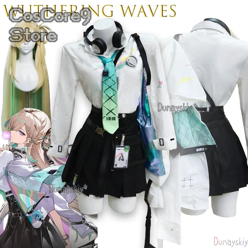 Lynae Wuthering Waves Lynae Cosplay Authentic Game Replica Anime Outfit Women's Dress Cosplay Halloween Jirai Kei Jk Suit