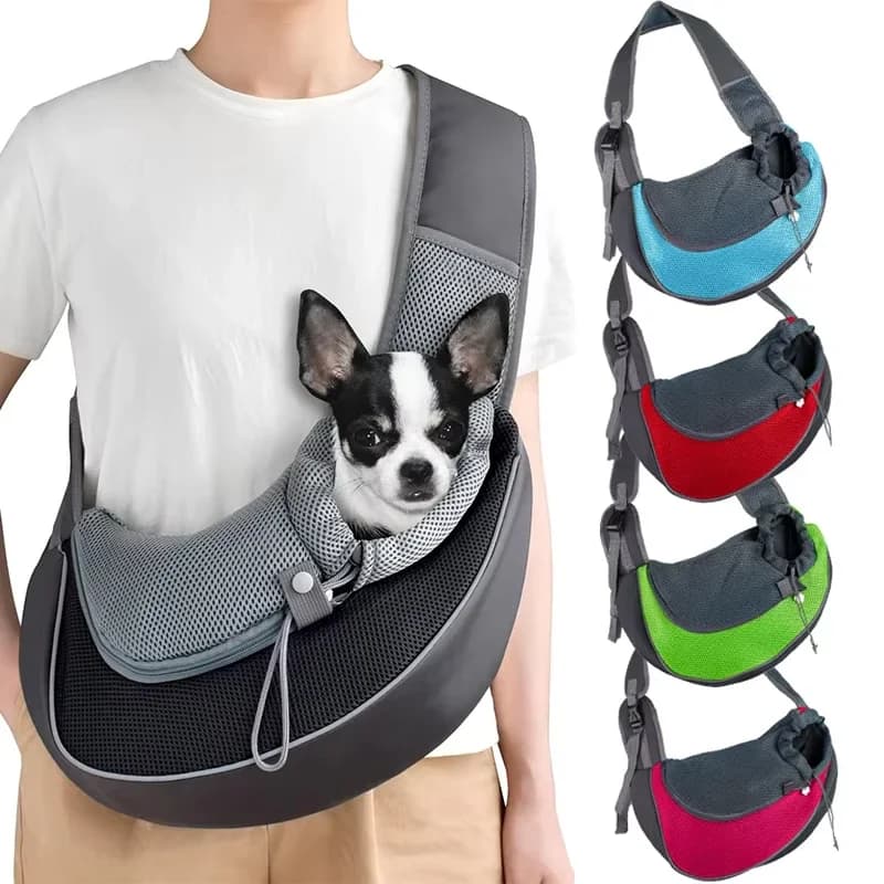 CANBOUN Pet Cat Dog Carrier Zaino da viaggio Tote Borse a tracolla Mesh Sling Carry Pack Pet Carrying Supplies Crossbody Spalla Ba