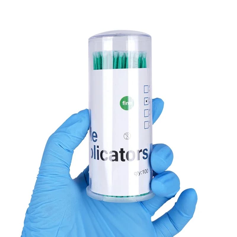 100 pezzi di consumo monouso dentale, applicatore micro-spazzola, medicina spazzola, applicatore micro-spazzola, strumento per la pulizia dei denti