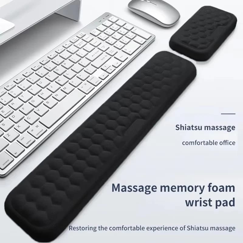 Poggiapolsi per tastiera e mouse, supporto per poggiamano in memory foam, supporto ergonomico per cuscino da polso, memory foam per laptop notebook