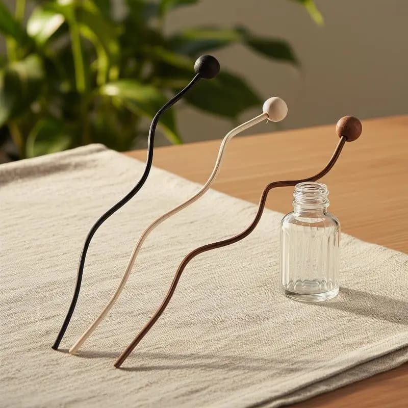 Diffusori di fragranze per la casa in rattan con perline di legno, a forma di onda, 20/40/60 pezzi, per un ambiente tranquillo.