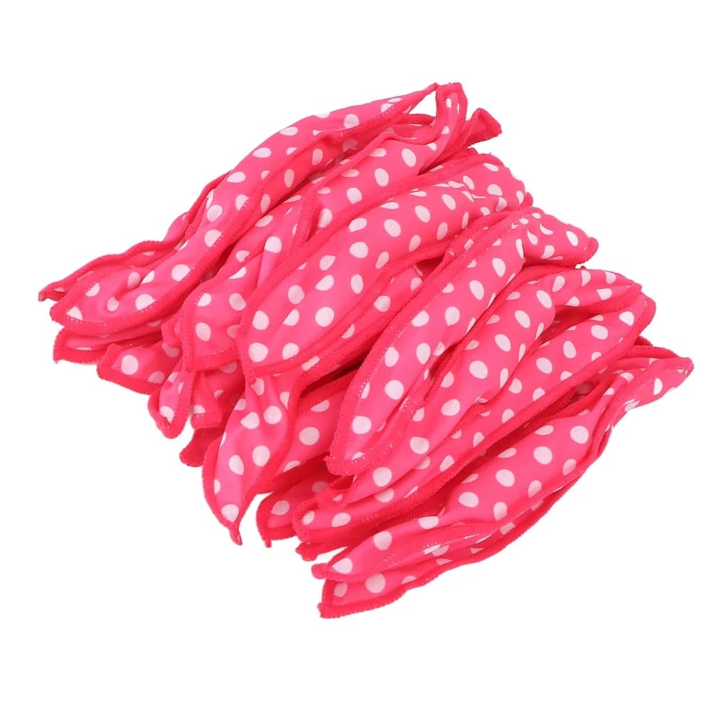 20pcs Folding Design Soft Foam Rollers Soft Heatless No Heat Hair Curlers Rose Red Reusable Sponge Hair Rollers For Women