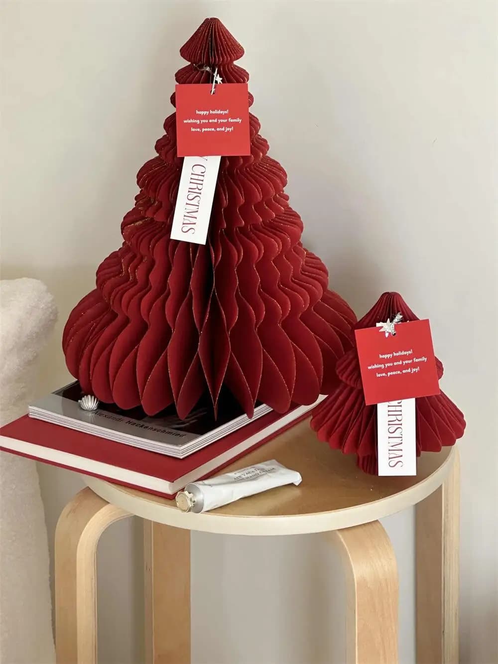Christmas Tree Origami Ornaments Bee Cardboard Nest New Year Table Decoration Christmas Tree Niche Origami Ornaments