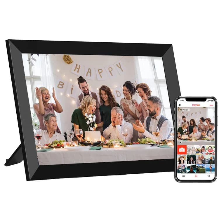 Acrylic Touch Screen IPS LCD Digital Photo Frame 10.1 Inch WiFi Cloud 32GB Memory Share Picture & Video Freely MP3 AVI