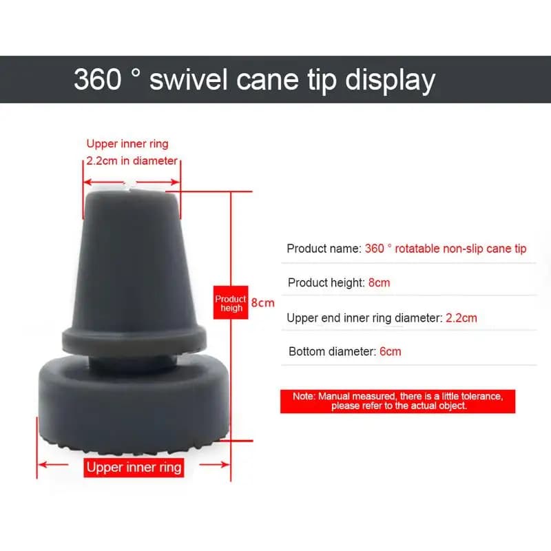 Trekking Anti-slip Walking Stick Pads 360° Swivel Printer Stick Fund Bearings Cover protection Tilt for wear-resistant climbing pole