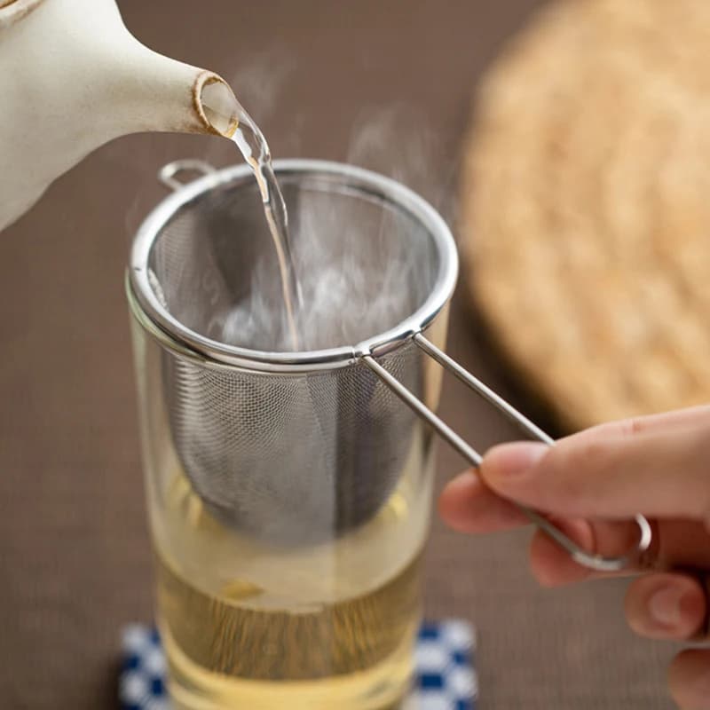 1pc Stainless Steel Tea Infuser Filter Teapot Strainer Single Ear Shape Reusable Tea Leak Coffee Herb Spice Diffuser Handle