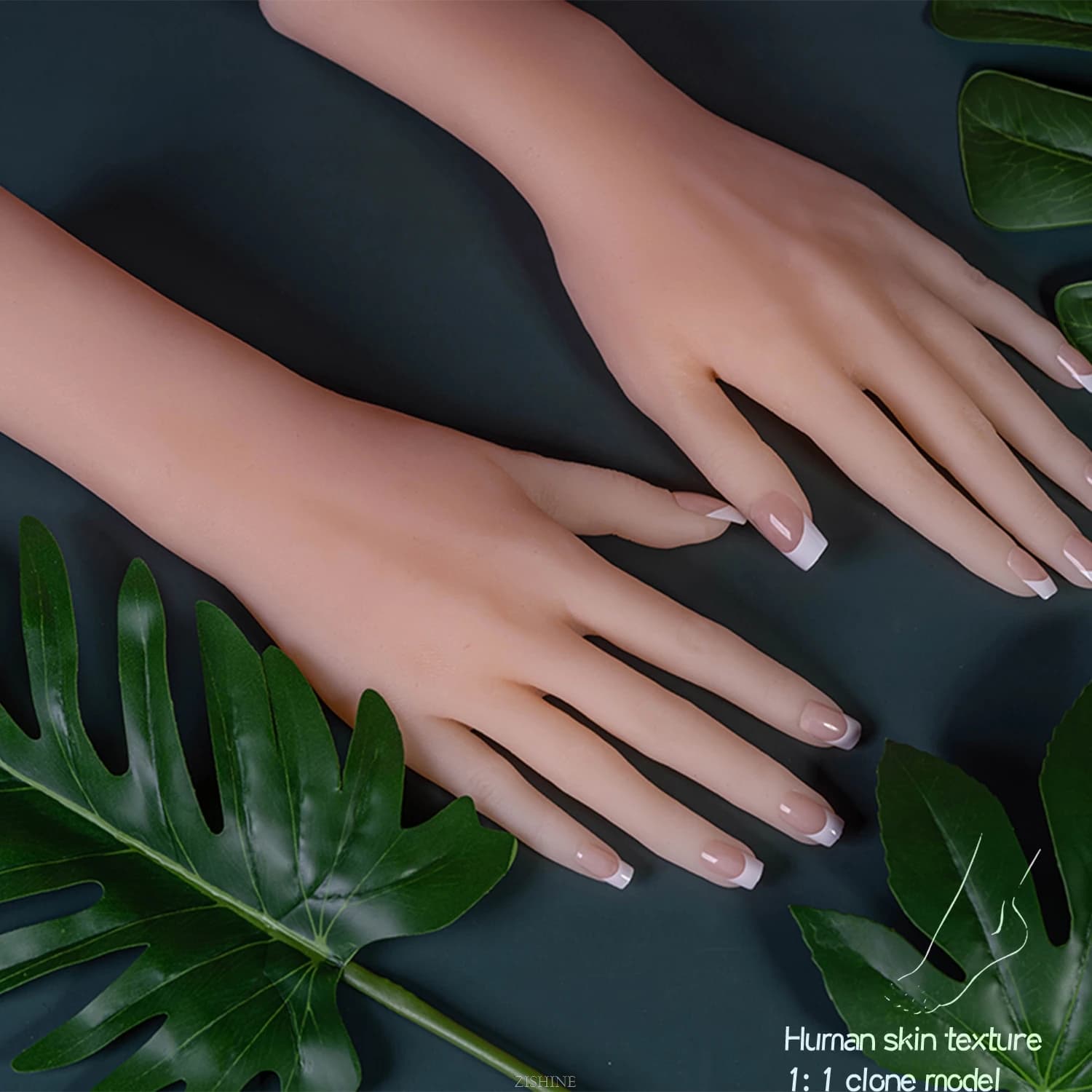 Female Hand Model Fake Nail Art Sketch Drawing Sandal Display Finger Adjustable Artist Flexible Acrylic Hands TPE ZISHINE S5