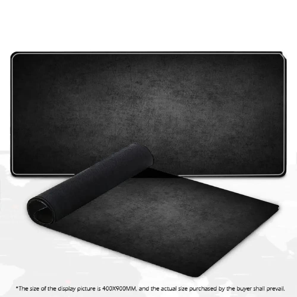 Large Retro Textured Dark Grey Gaming Mouse Pad Extended Desk Mat Stitched Edges Nonslip Rubber Base Smooth for Office Esports