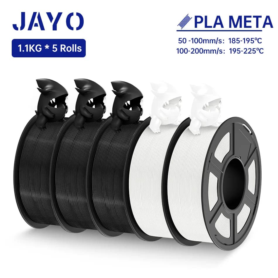 JAYO PLA Meta Filament 5 Rolls 1.75 MILLIMETRI PLA 3D Printer Filament Nevamente Ferita Voltage 1.1 KG 3D Printing Materials For FDM