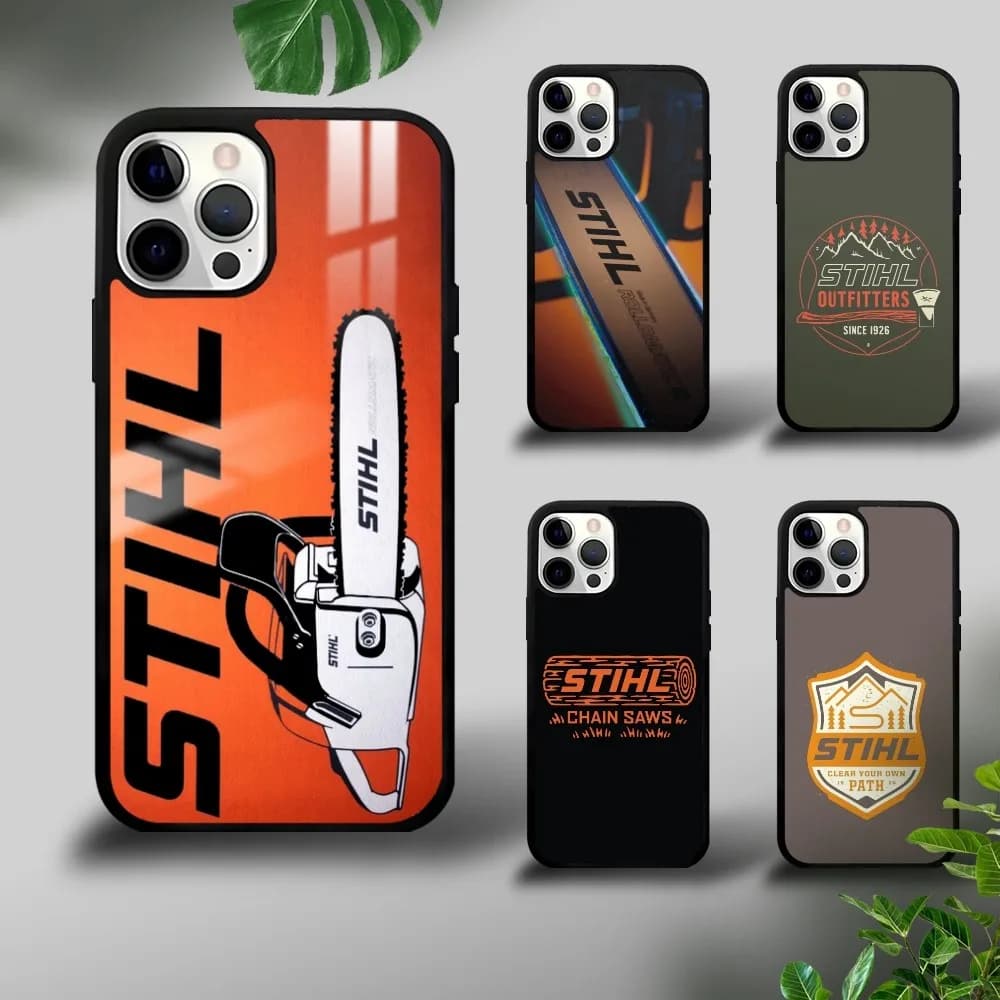 S-STIHLs Custodia per telefono con logo motosega per iPhone 16 15 14 13 12 11 Pro Xs Max Mini Plus Celulares Hard Funda