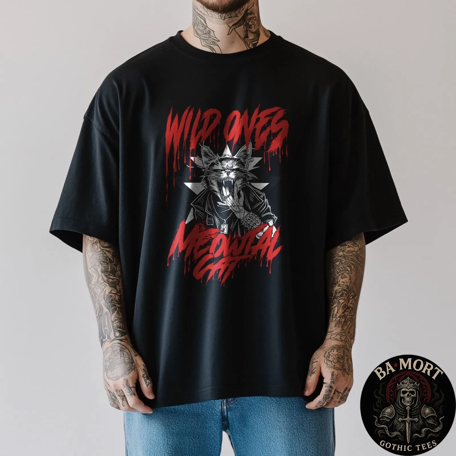 T-shirt Wild Ones Meowtal Cat, abbigliamento, scarpe e accessori | Uomini | Abbigliamento da Uomo | Camicie | T-shirt