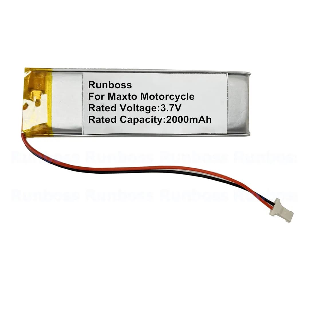 Batteria di Ricambio 3.7V 2000mAh per Registratore Moto Maxto M3 M3S, Pacco Ricaricabile ai Polimeri di Litio