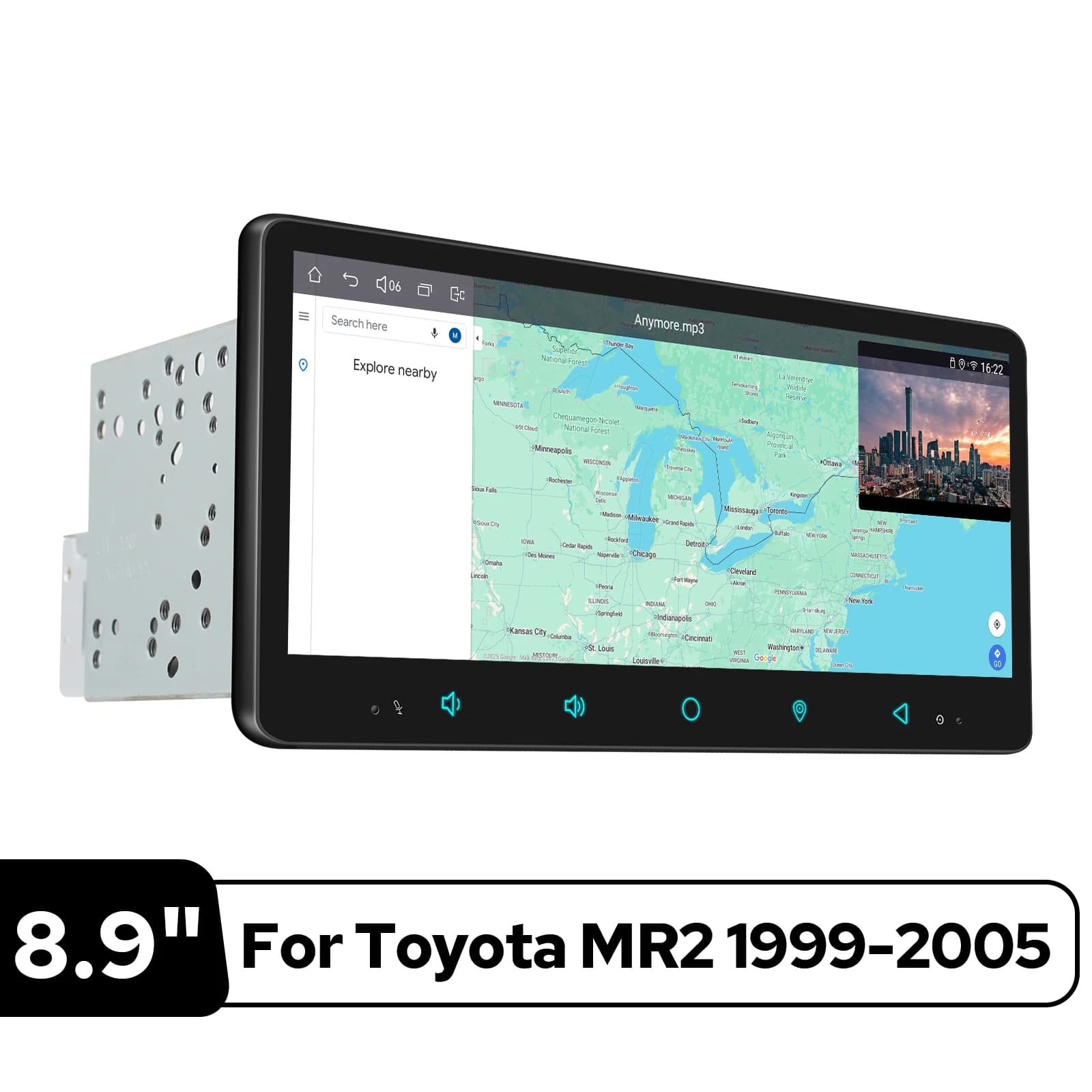 Autoradio Android JOYING 8.9" per Toyota MR2 1999-2005, 4GB RAM 64GB ROM, CarPlay Wireless e Android Auto Plug & Play